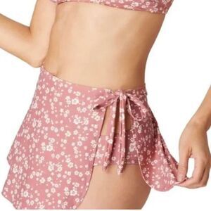 Andie Swim Ditsy Floral Rose Tie Sarong Bottom NWT